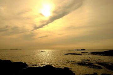 海岸の夕景・荒井浜海岸