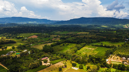 An aerial view of  Agricultural area