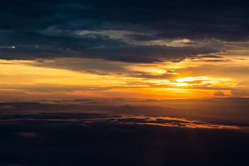 Colorful sky and sunrise. Natural landscape