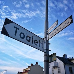 Rolig skylt f&ouml;r toalett