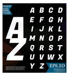 Polygonal alphabet, faceted capital letters on abstract background  templates or Light  background illustration.eps 10
