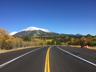 Road in Colorado at autumn