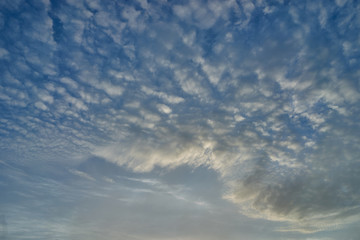 Sky with white clouds scattered