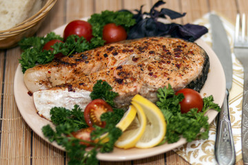 Grilled red fish