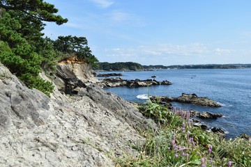三浦半島 横須賀市荒崎公園リアス式海岸