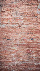 Old worn broken brick wall texture background