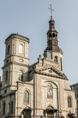 Fototapeta premium The Cathedral basilica of Notre-Dame de Quebec part of Old town UNESCO world heritage