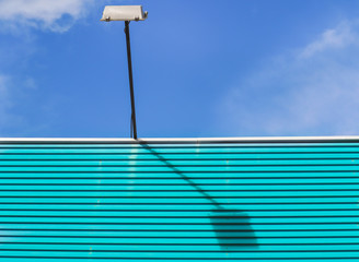 Modern electrical installation Pole on the roof, With space for your text