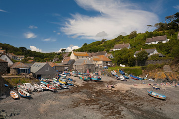 Fototapeta premium Beach at Cadgwith Cove near Lizard, Cornwall, UK