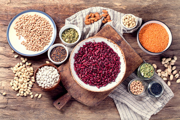 Various dry legumes
