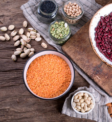 Various dry legumes