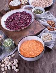 Various dry legumes