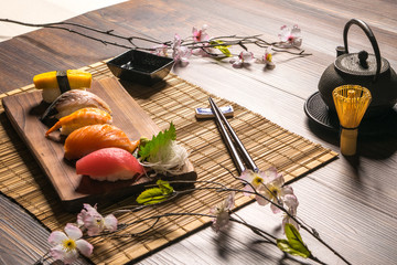 Japanese food Sashimi Sushi set