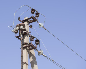 Obraz premium old Electrical tower