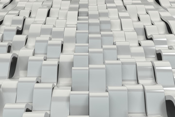 Obraz premium Abstract 3D rendering of white sine waves