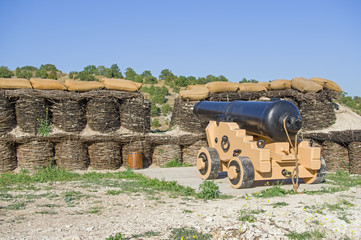 imitation old coastal position of ship gun