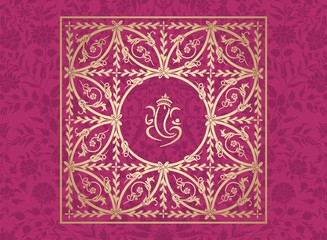 Ganesha, wedding card, royal Rajasthan, India