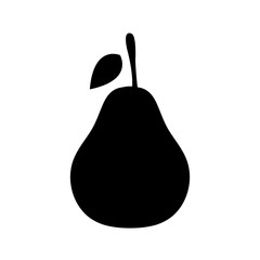 Single black pear symbol on a white background - Eps10 Vector graphics and illustration