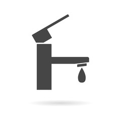 Faucet vector icon, Vector tap symbol 