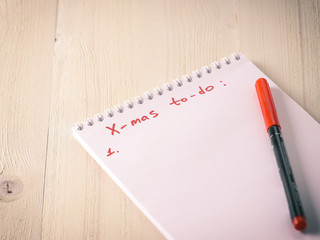 Christmas gifts shopping planning list