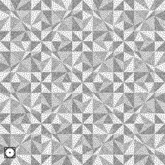 Geometric background. Black and white grainy design. Pointillism pattern. Stippled vector illustration.