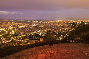 Obraz premium Panorama of Granada at sunset