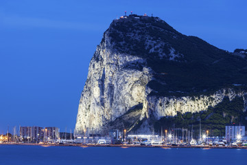 Panorama of Gibraltar seen from La Linea de la Concepcion