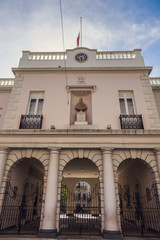 Fototapeta na wymiar Gibraltar Parliament on John Mackintosh Square