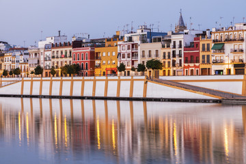 Architecture of Seville along Guadalquivir River