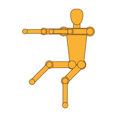 Figure of the person in the movement