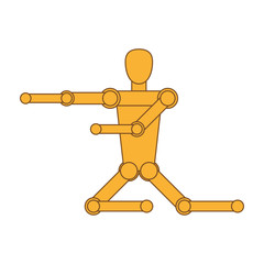 Figure of the person in the movement