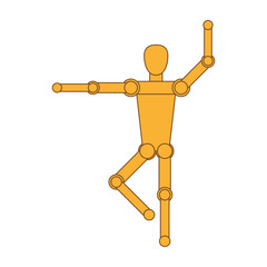 Figure of the person in the movement
