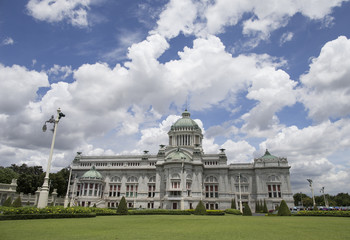 Ananta Samakhom Throne Hall in Bangkok, Thailand. The Royal Reception Hall within Dusit Palace was built in 1915.