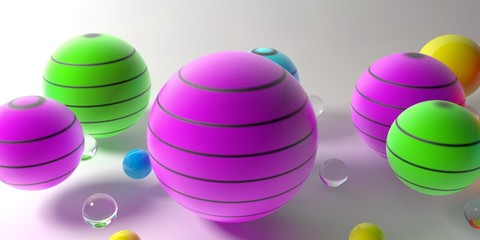 Abstract 3d shapes on background. 3d image. 3d rendering.