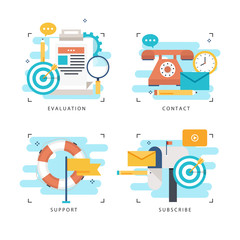 Customer service, customer assistance flat vector illustration. Technical support, online help, call center concept for web banner, business presentation, advertising material