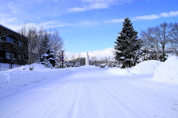 Snow scenery in Sapporo city, Hokkaido