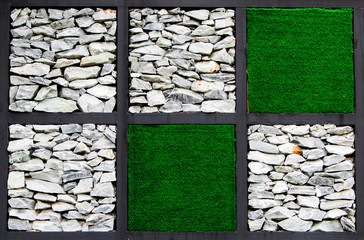 Rocks with grass square