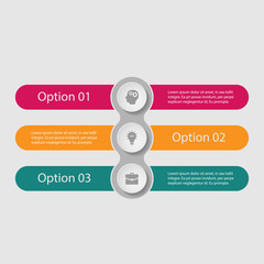 Vector infographic template for diagram, graph, presentation, chart, business concept with 3 options.