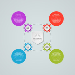 Obraz premium Vector infographic template for diagram, graph, presentation, chart, business concept with 4 options.