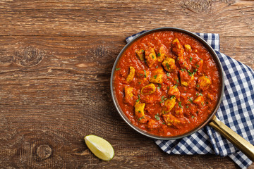 Traditional Indian and Pakistani cuisine. Tikka masala.