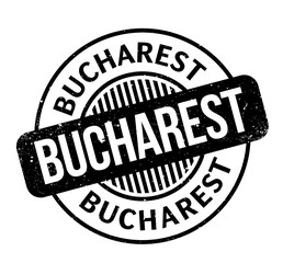 Bucharest rubber stamp. Grunge design with dust scratches. Effects can be easily removed for a clean, crisp look. Color is easily changed.