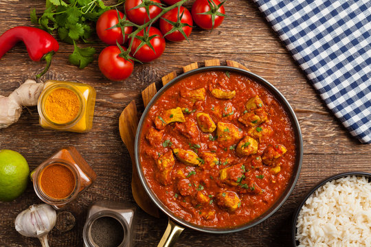 Traditional Indian and Pakistani cuisine. Tikka masala.