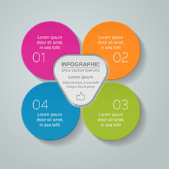 Vector infographic template for diagram, graph, presentation, chart, business concept with 4 options.