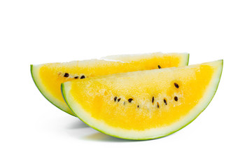 yellow watermelon on white background