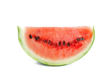 Slice of watermelon on white background