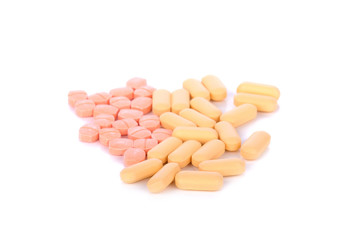 drugs on white background