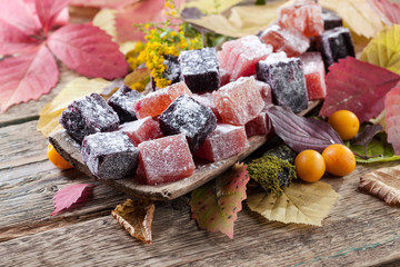 Homemade marmalade .