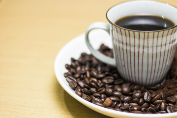 coffee concept - roasted coffee beans