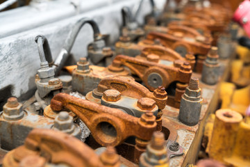 Rusty metal parts