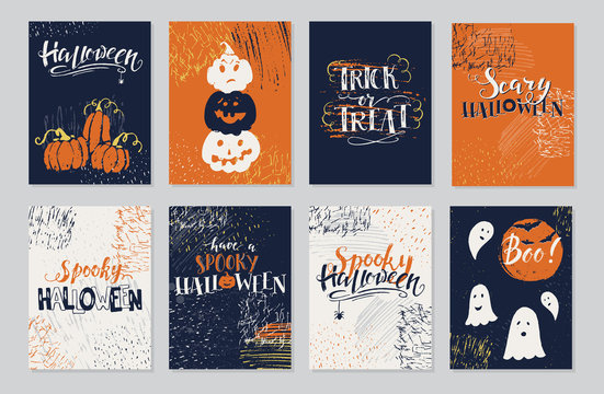 Halloween cards set